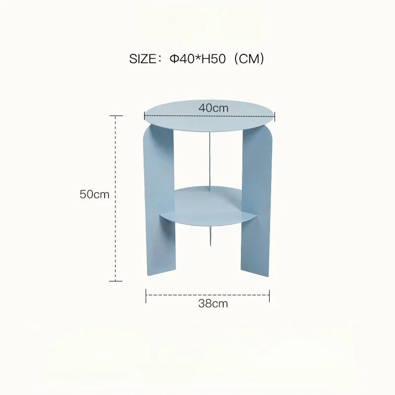 Kinno Iron Furniture Double Nordic Home Living Room Small Coffee Table Modern Family Bedroom Headboard Round Cabinet