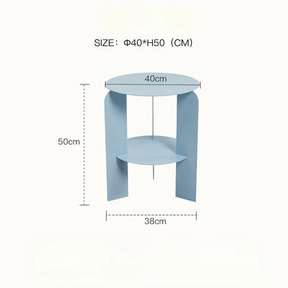 Kinno Iron Furniture Double Nordic Home Living Room Small Coffee Table Modern Family Bedroom Headboard Round Cabinet