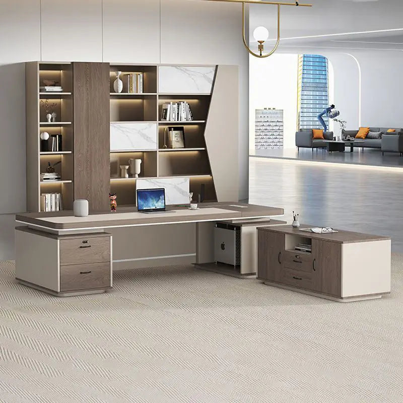 Modern Luxury Executive Desk  Wooden Manager Boss Table for CEO Designed High Quality Office Desk Boss Table