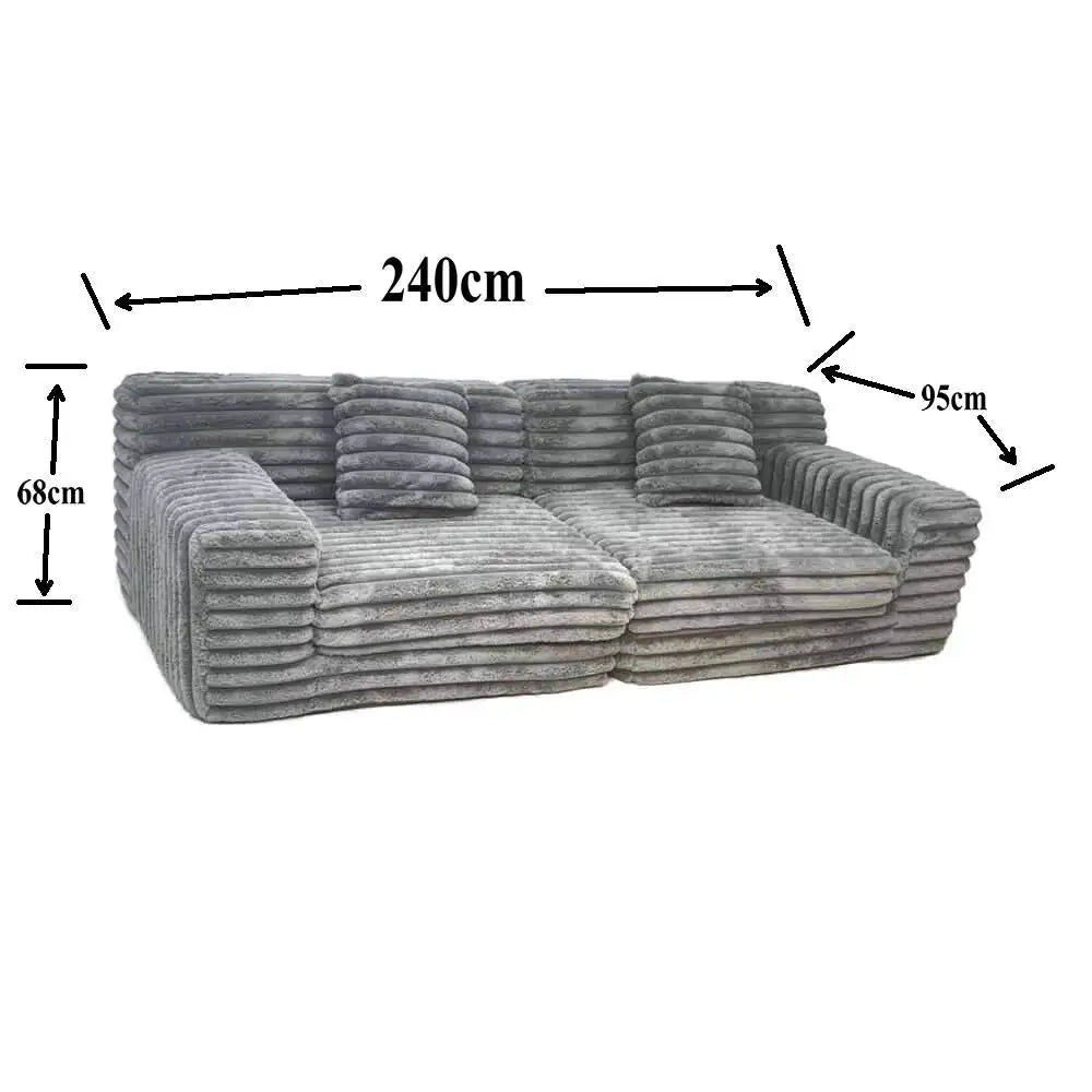 I Shape Modular Compress Sofa Fabric Upholstered Sectional Three Seat Modern Low Shipping Cost Apartment Hotel Gym Mall