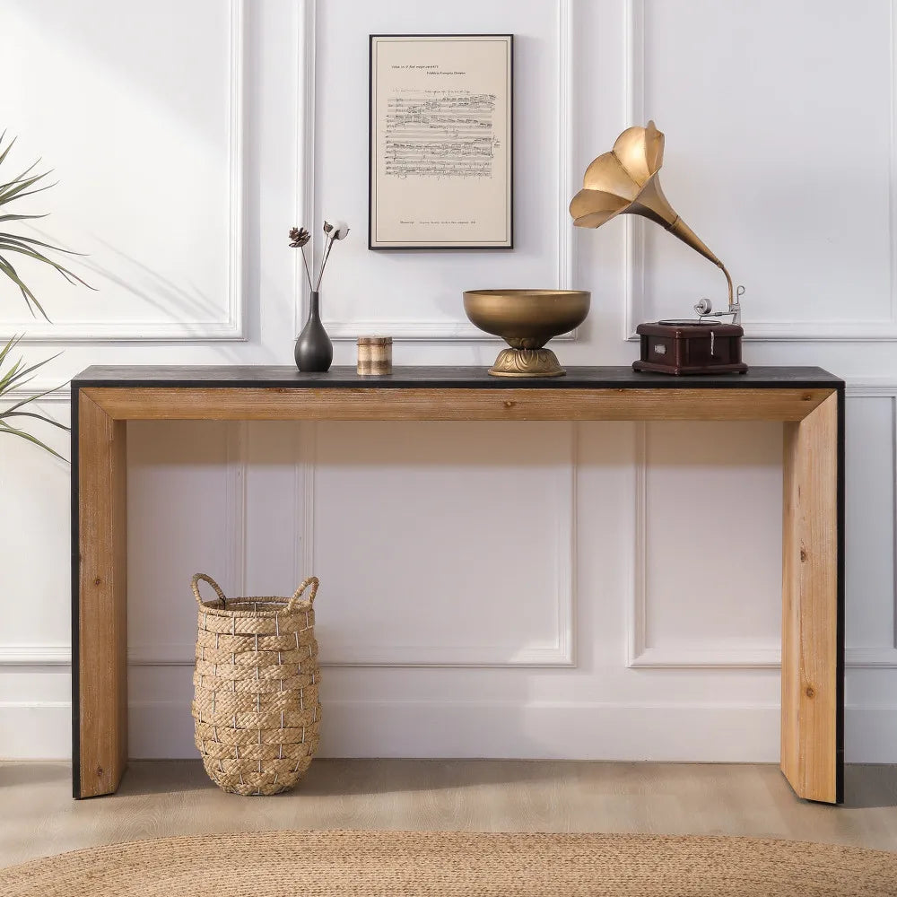 59in Modern Wood Console Table , Entryway Table, Sofa Table   - Rustic & Contemporary Design