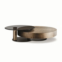Luxury Modern Round Coffee Table Sets Hotel Center Tables Frame Combination Coffee Table Living Room Metal With Glass 1 Piece