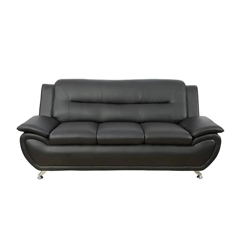 Luxury Modern 2 Seater Sofa Set Furniture Home Office Hotel Black Leather Modular Sofas for Sale