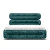 Art Modern King Deluxe Bed Solid Wood Frame Metal Legs Blue Green Red Velvet Bedroom Furniture
