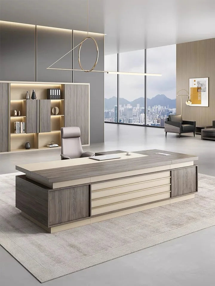 Customized Desk Luxury Style Corner Shape Manager Executive Office Desk (SZ-OD709)