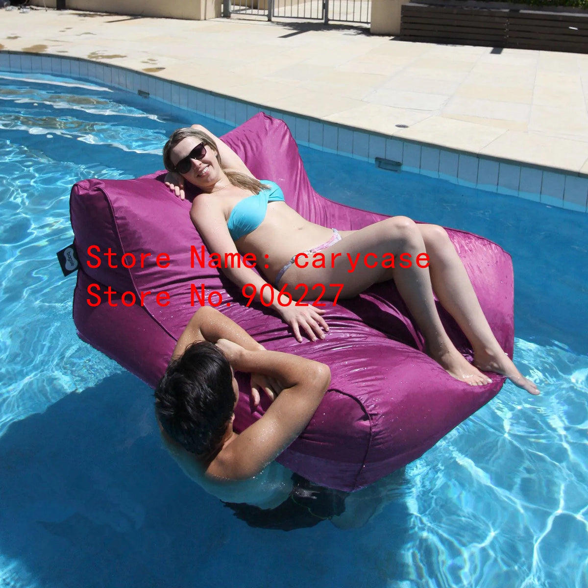 UV resistant Waterproof Extra Large Pool Floats Adult Bean Bag Outdoor Lounger Chair, two people beanbag sofa