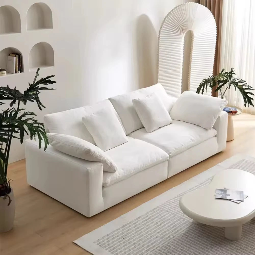 Nordic American Furniture Comfortable Fabric Modular Sectional Compressed Two Seat Sofa Set for Indoor Use for Living Room