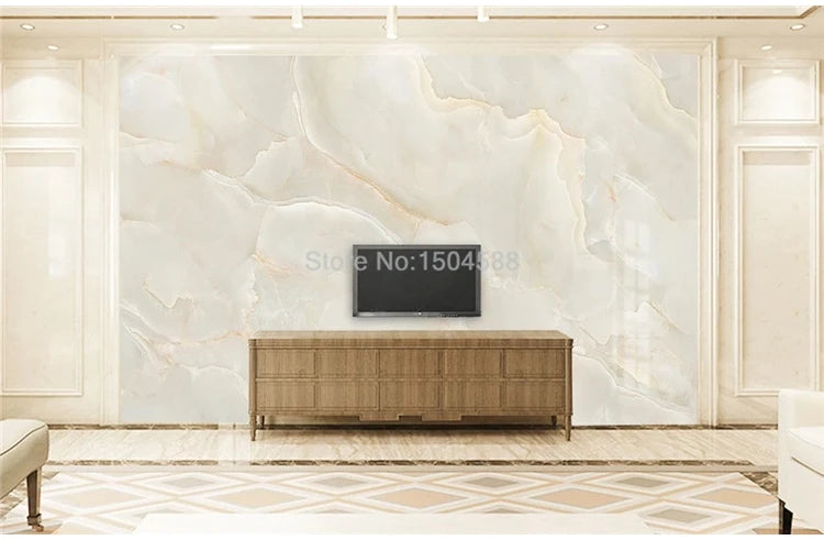 Photo Wallpaper Modern Simple Beige Marble Background Wall Mural Living Room TV Sofa Hotel Luxury Decor Papel De Parede Sala 3 D