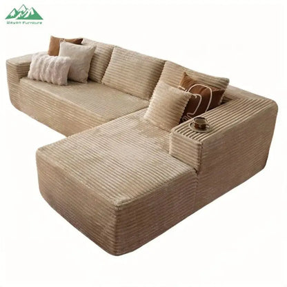 Wayon L-Shaped Compressible Sofa Bed Set Small Space Bedroom Living Room Villa 2/3 Seater Easy Moving