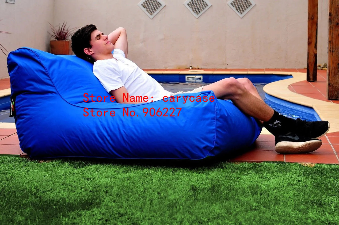 UV resistant Waterproof Extra Large Pool Floats Adult Bean Bag Outdoor Lounger Chair, two people beanbag sofa