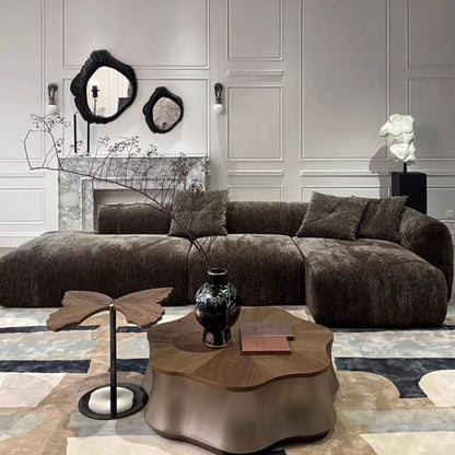 L-shaped Corner Set Noble Consort Combination Chenier Modern Style Straight Row Sponge Filled Fabric Sofa