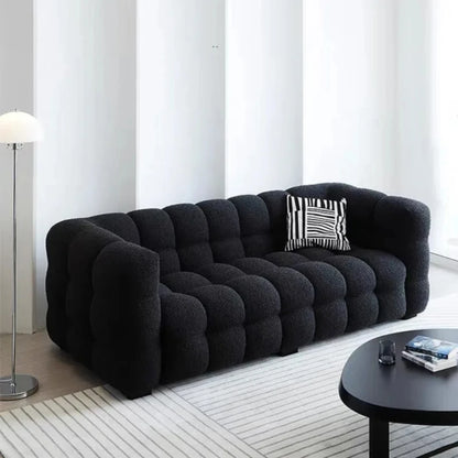 New Business Ideas 2026 Contemporary Square Velvet Upholstered Compressed Sofa Two Seat Space Saving Hotel Apartment Villa