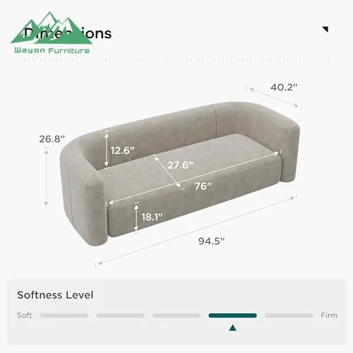 Modern Nordic 3 Seat Fabric Modular Sofa Large Compression Sectional Sofa for Living Room