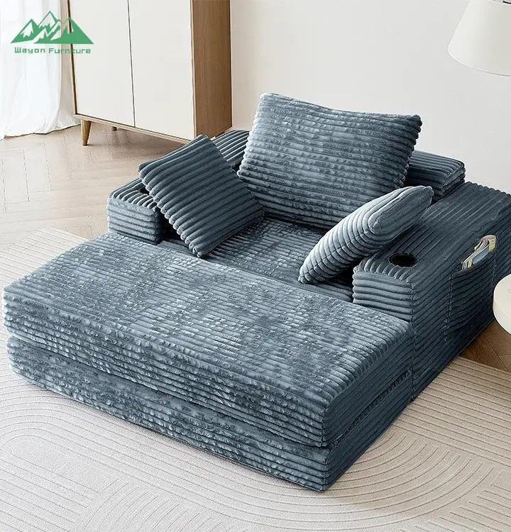 Wayon Convertible L-Shape Sofa Bed Set Modern Minimalist Design Eco-Friendly Foam Filled Small Apartment Living Room No Assembly
