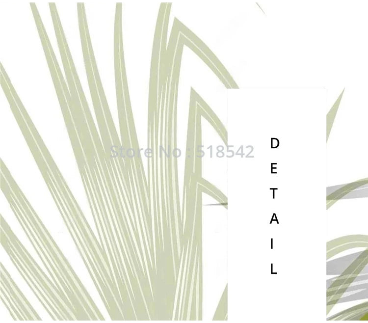 Custom Any Size Mural Wallpaper Nordic Hand Painted Tropical Leaves Plants Indoor Luxury Backdrop Wall Painting Papel De Parede