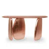 Luxury Modern Gold Console Table for Entrance Hallway Living Room & Villa Corner Irregular Oval Portal Console Furniture