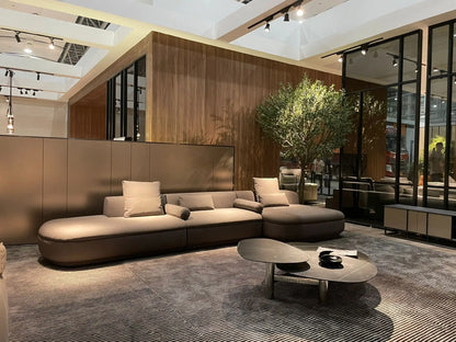 Luxury Modern Round Coffee Table Sets Hotel Center Tables Frame Combination Coffee Table Living Room Metal With Glass 1 Piece