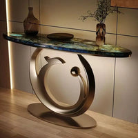 Modern Luxury Marble Slab Entrance Table Living Room Facing Door Wall End Scenic Platform Corridor Storage Rack Eco-friendly