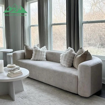 Modern Nordic 3 Seat Fabric Modular Sofa Large Compression Sectional Sofa for Living Room