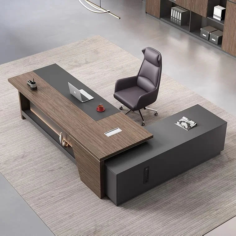 Customized Desk Luxury Style Corner Shape Manager Executive Office Desk (SZ-OD709)