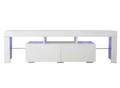 Modern Wood TV Stand with Adjustable Storage Shelves and TV Lift Fits 60-64in TVs for Living Room Hotel or Office
