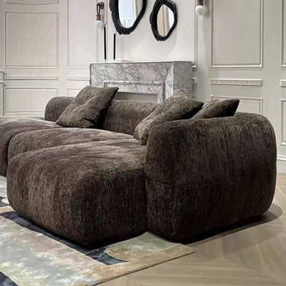 L-shaped Corner Set Noble Consort Combination Chenier Modern Style Straight Row Sponge Filled Fabric Sofa