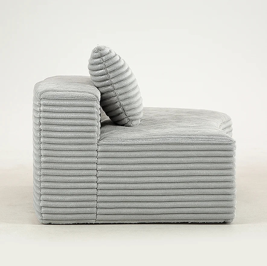 Modern Sectional Sofa Set Moon Bay Sofa with Corduroy Fabric for Apartment & Hotel Use