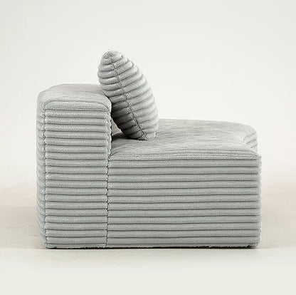 Modern Sectional Sofa Set Moon Bay Sofa with Corduroy Fabric for Apartment & Hotel Use
