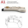 Nordic Style Convertible Upholstered Fabric Sectional Sofa with Curved Arms for Hotel Living Room Apartment