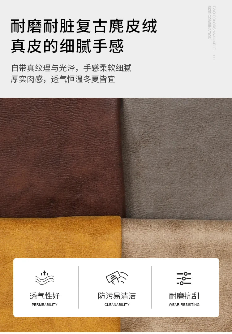 OTAUTAU 3-seat Retro Faux Leather Bean Bag Sofa Cover SF003【No Filler Inside ! You Need To Buy The Filler By Yourself！】