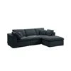 Modern Fabric Upholstered Compressed Cloud Sofa Ready to Ship USA Warehouse Villa L-Shaped Sectional for Living Room