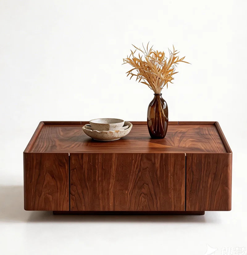 35.4-inch Modern Wood Coffee Table-Durable Eco-Friendly Easy to Clean for Apartment Villa Hotel Use