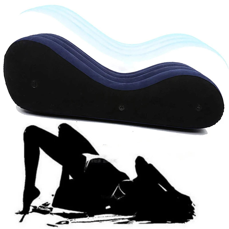 Sofa Inflatable Bench Bed Magic Lounge S-Shape Pillow Furniture for Adults Rest Kids Rest Game Toys Couples-Love Position Aid
