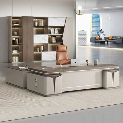 Modern Luxury Executive Desk  Wooden Manager Boss Table for CEO Designed High Quality Office Desk Boss Table