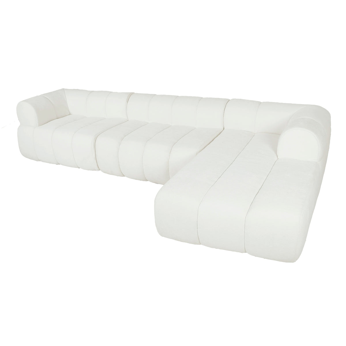 Modern L-Shaped Convertible Sectional Sofa Sofa Bed High-Density Fully Compressed Sponge Chaise Lounge 2-Piece Set Fully