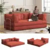 Vacuum Roll-Packed High Density Sponge Convertible Modular Compressed Fabric Tufted Modern Sofa Set Removable Covers Apartment
