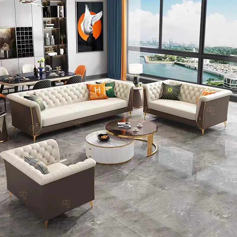 American Sofa Combination Living Room Modern Simple Light Luxury Three People Sofa