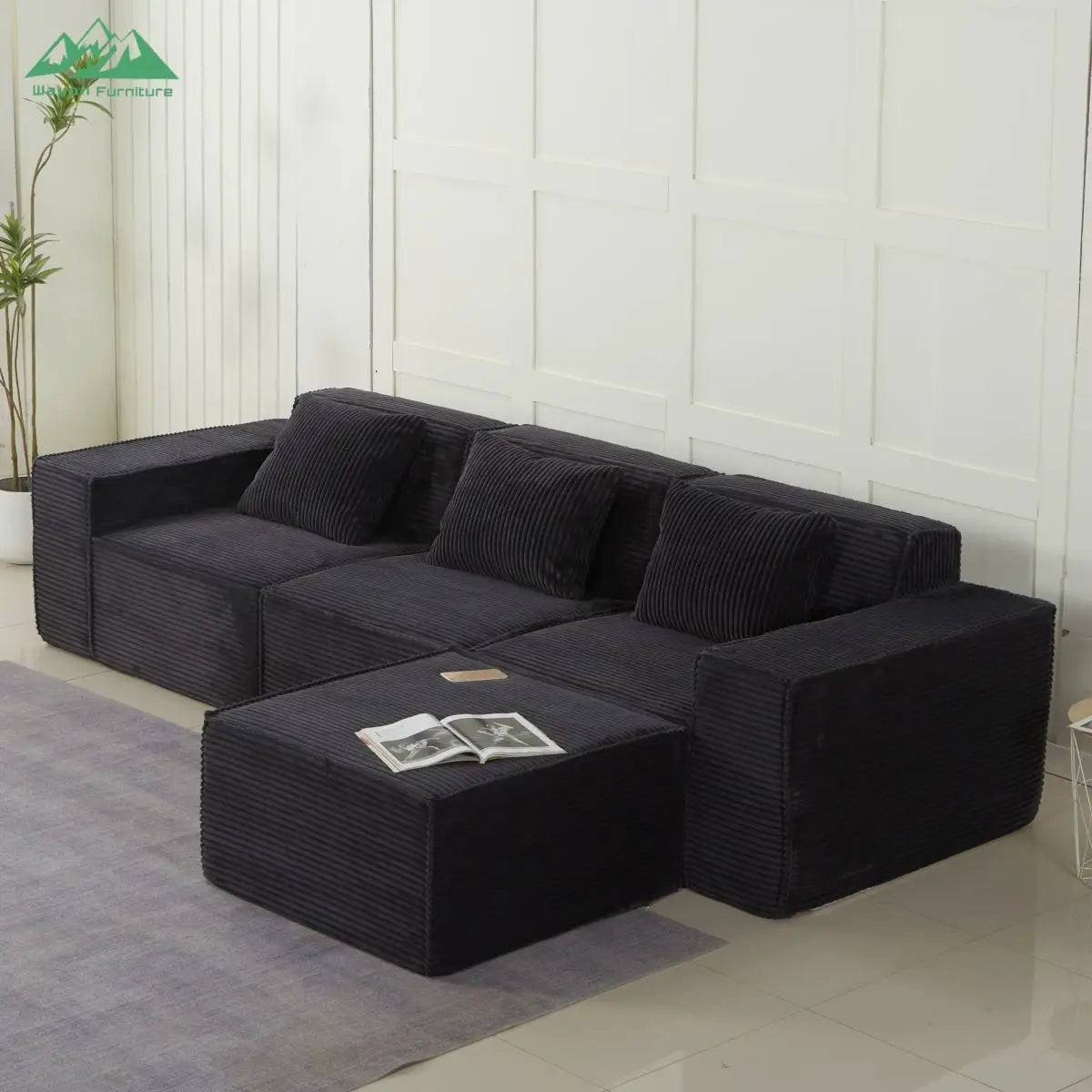 Wayon High Quality Modular Sectional Sofa Set High Density Foam Compressed for Large House