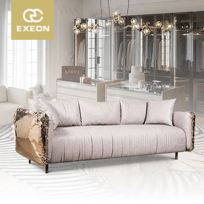 Italian BOCA Style Full-skin High-grade Stainless Steel Intensive Light Luxury Sofa Furniture