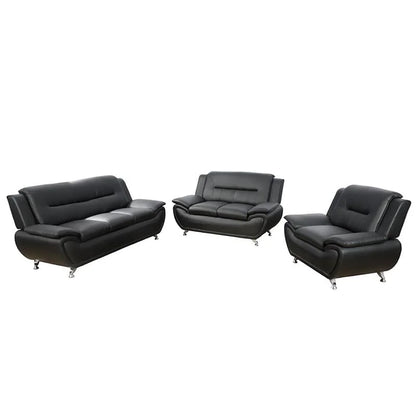 Luxury Modern 2 Seater Sofa Set Furniture Home Office Hotel Black Leather Modular Sofas for Sale