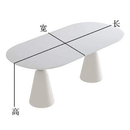 Modern Luxury Small Apartment Dining Table Simple Design with Pure Black Rock  Material for Home Furniture