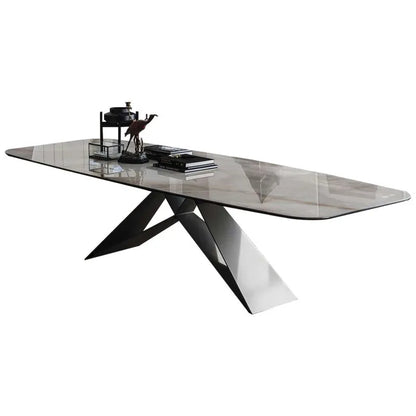 Nordic Modern Luxury Rectangular Dining Table Set Home Use Living Room Furniture