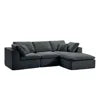 Modern Fabric Upholstered Compressed Cloud Sofa Ready to Ship USA Warehouse Villa L-Shaped Sectional for Living Room