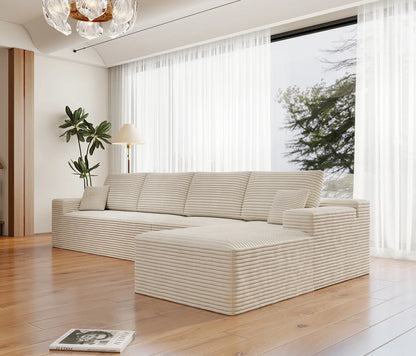 Modular Convertible Sectional Sofa Set Upholstered L-Shape Modern Sofa for Living Room Bedroom Apartment No Assembly Required