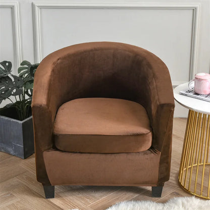 Velvet Arc Seat Sofa Cover Elastic Club Armchairs Covers Living Room Single Seat Tub Couch Slipcovers With Seat Cushion Covers