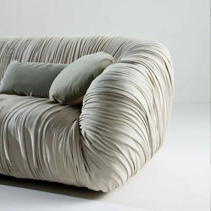 Italian Style Sofa Small Apartment 2.2 Meter Layer Leather Sofa Living Room Light Luxury Furniture