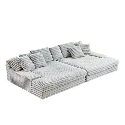 High End Modern Square Brown Fabric Three Seat Sofa Bed Foldable Large Sofa Sample for Family Room with Free Shipping