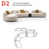 Nordic Style Convertible Upholstered Fabric Sectional Sofa with Curved Arms for Hotel Living Room Apartment