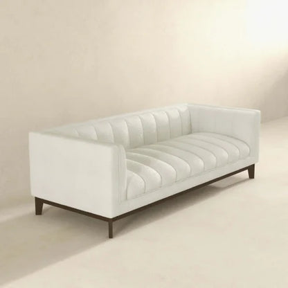 Modern Melissa Mid-Century  3-Seater White Boucle Modern Sofa for Living Room Furniture