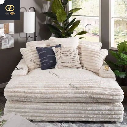 Charming High Resilience Design, Home Luxury Sofa Bed, Corduroy Classic Large Sofa